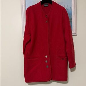 Geiger Collection Red Wool Jacket Prescott Women Size: 40
